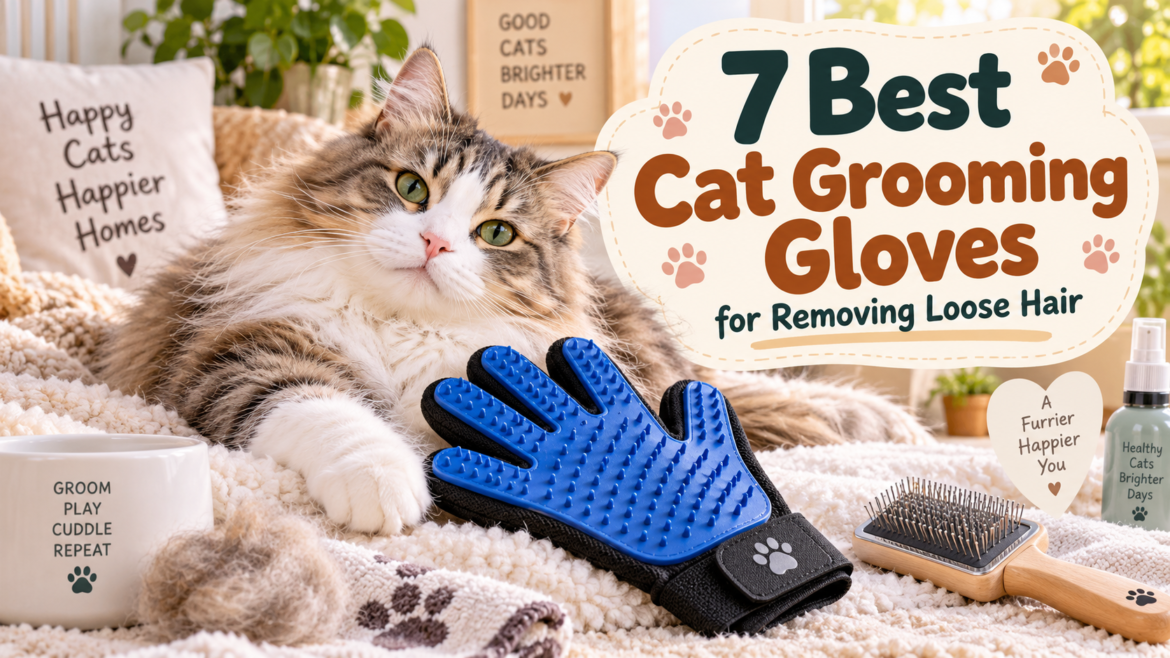7 best cat grooming gloves for removing loose hair with cat and grooming tools